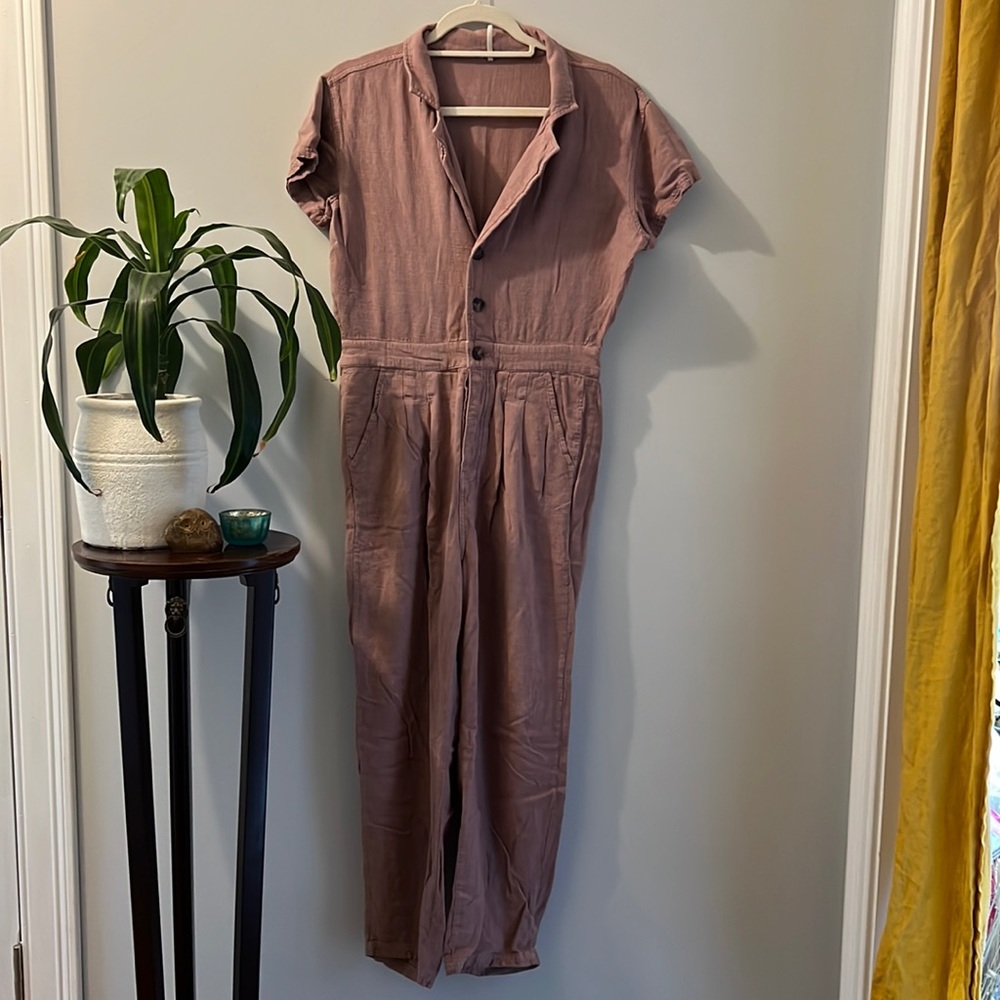 Free People | mauve lightweight jumpsuit